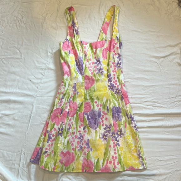 Prim Mini Dress in Blooming Tulips, Show Me Your MuMu Size: Small S - Picture 4 of 6